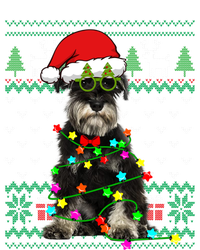 Ugly Sweater Christmas Lights Schnauzer Dog Puppy Lover Gift Kids Long Sleeve Shirt