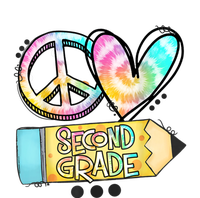 Peace Love Second Grade Funny TieDye Teacher Tall Long Sleeve T-Shirt