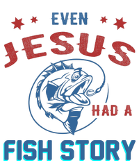 Even Jesus Had A Fish Story Funny Fishing Mesh Reversible Basketball Jersey Tank