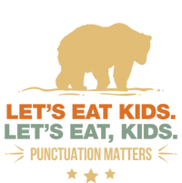 Let's Eat Kids Punctuation Matters Bear Funny Grammar Cool Gift Softstyle Adult Sport Polo