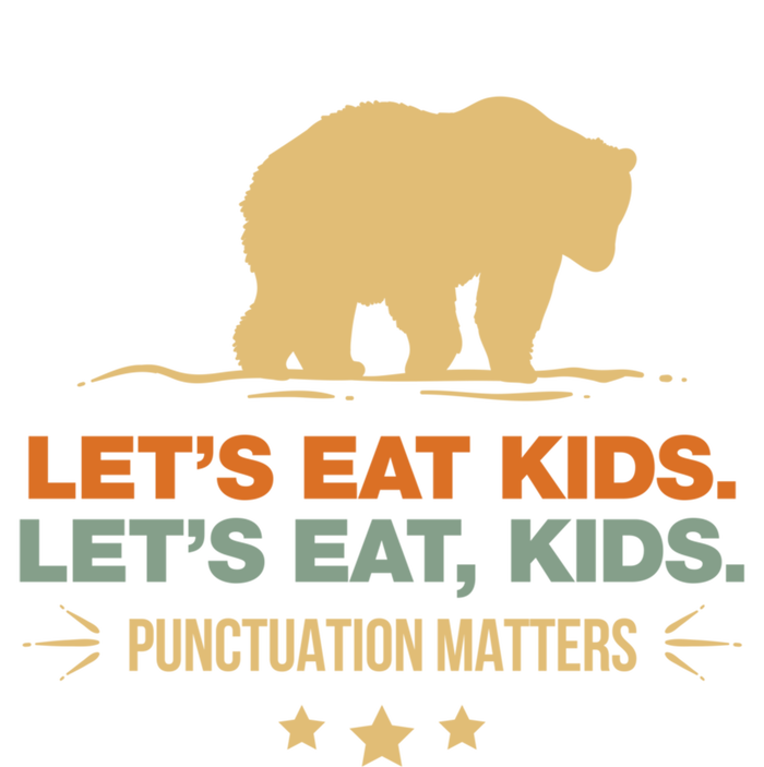 Let's Eat Kids Punctuation Matters Bear Funny Grammar Cool Gift Softstyle Adult Sport Polo