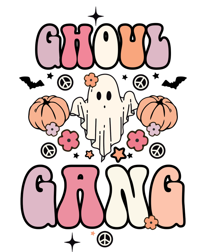 Halloween Day Ghoul Gang Ghost Retro Halloween T-Shirt