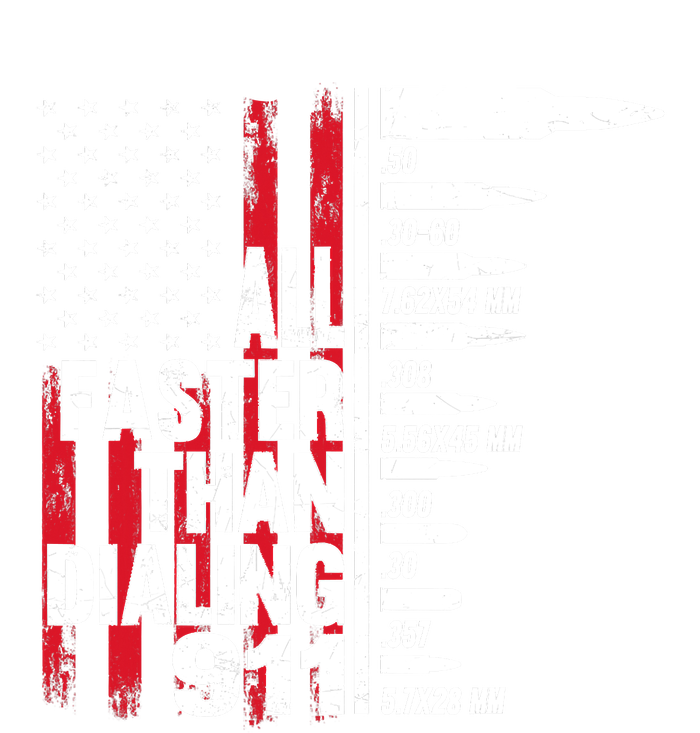 All Faster Than Dialing 911 American Flag Gun Lover Sustainable Beanie