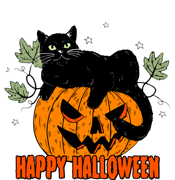 Black Cat Pumpkin Halloween Day Sublimation Retro Halloween Kids T-Shirt