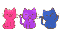 Bisexual Pride Cats Lgbtq Gift Bumper Sticker