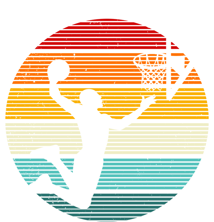 Basketball Player Dunk Retro Sunset Bumper Sticker