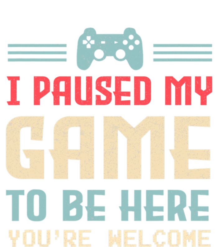 I Paused My Game To Be Here You're Welcome Retro Gamer Gift Women's Fleece Hoodie