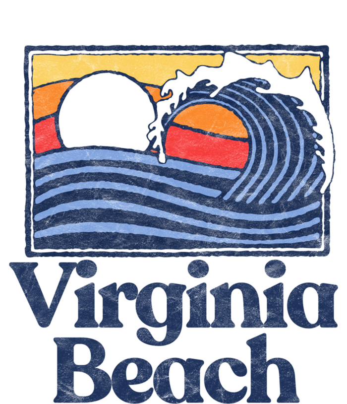 Virginia Beach Retro Surfer Vintage Beach And Wave Graphic Great Gift T-Shirt