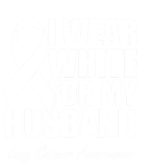 I Wear White For My Husband Lung Cancer Awareness Gift Kids Sweatshirt