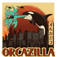 Vintage Japanese Orcazilla Poster Tall T-Shirt