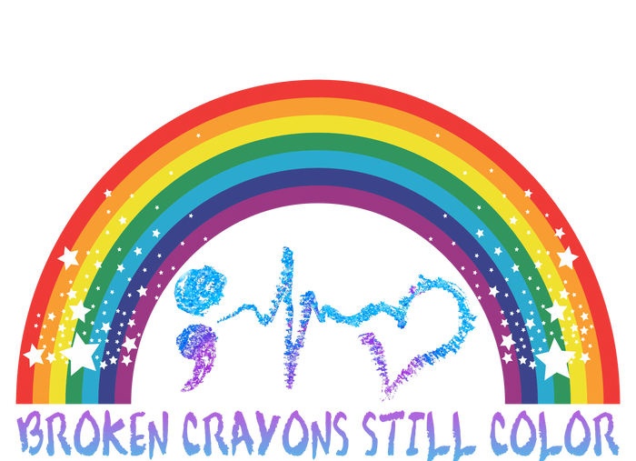 Semicolon Broken Crayons Still Color Suicide Prevention Awareness Hoodie