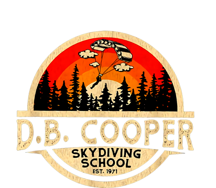 D. B. Cooper Robber Thief Parachute Skydiving School Est 1971 Retro Vintage T-Shirt