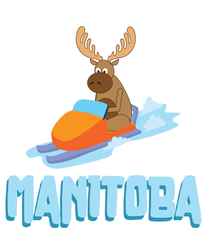 Manitoba Moose Snowmobile Sled Gift For Riders Great Gift V-Neck T-Shirt