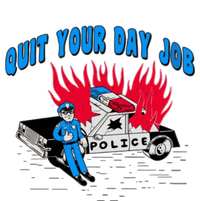 Quit Your Day Job Funny Police Humor Women's Perfect Tri Tunic Long Sleeve Shirt