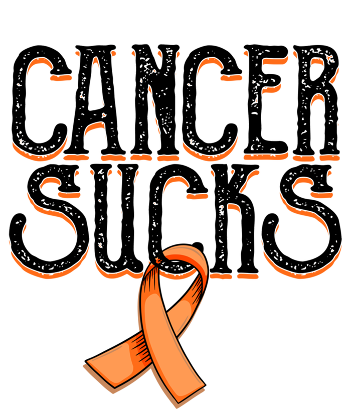 Cancer Sucks Orange Ribbon Kidney Cancer Leukemia Awareness Funny Gift Toddler Sweatshirt