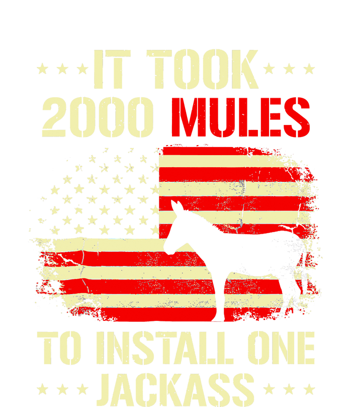 It Took 2000 Mules To Install One Jackass Womens Funnel Neck Pullover Hood