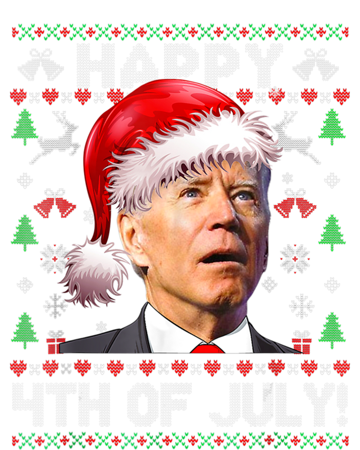 Santa Joe Biden Happy 4th Of July Ugly Christmas Meaningful Gift Short Acrylic Beanie