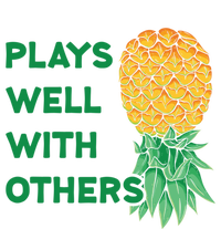 Plays Well With Others Upside Down Pineapple Meaningful Gift Polyamory Gift Kids Long Sleeve Shirt