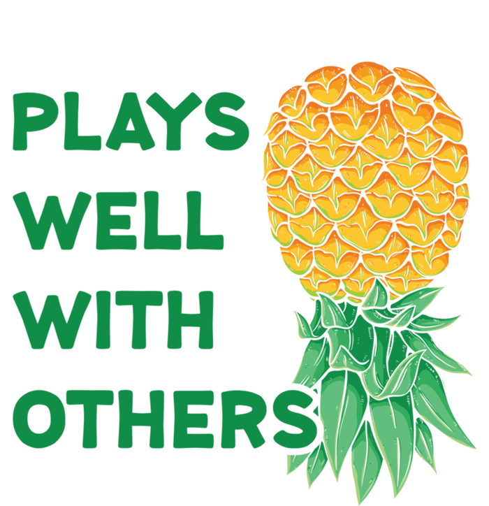 Plays Well With Others Upside Down Pineapple Meaningful Gift Polyamory Gift Kids Long Sleeve Shirt