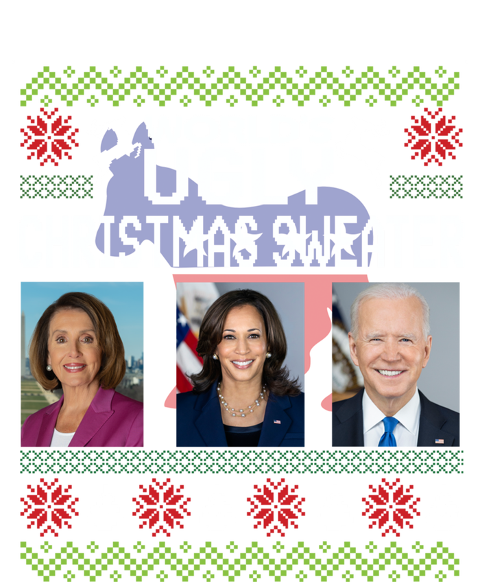 World's Ugly Pelosi Kamala Joe Biden Christmas Sweater Gift T-Shirt