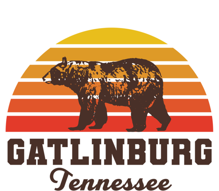 Gatlinburg Tennessee Great Smoky Mountains Bear Retro Sunset Gift T-Shirt