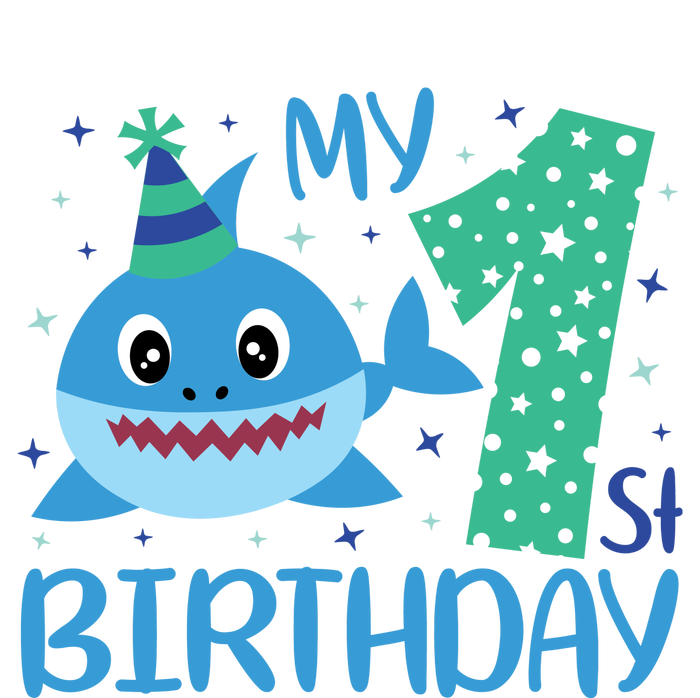 My 1st Birthday Sharks Gift For Birthday T-Shirt