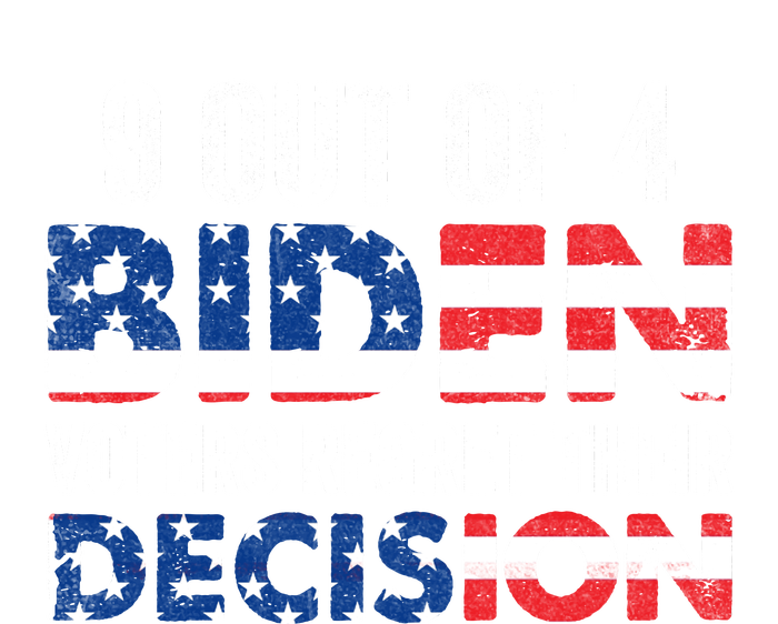 9 Out Of 4 Biden Voters Regret Their Decision USA Flag Funny Kids Tie-Dye T-Shirt