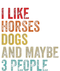 I Like Horses Dogs And Maybe 3 People Women's Momentum V-Neck T-Shirt