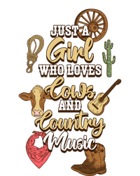 Just A Girl Who Loves Cows And Country Music Gift T-Shirt