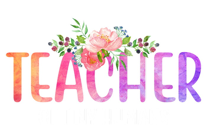 Teacher Of Tiny Humans Floral T-Shirt