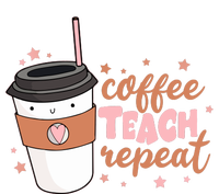 Cute Funny Coffee Teach Repeat Teacher Life Coffee Lover Kids T-Shirt