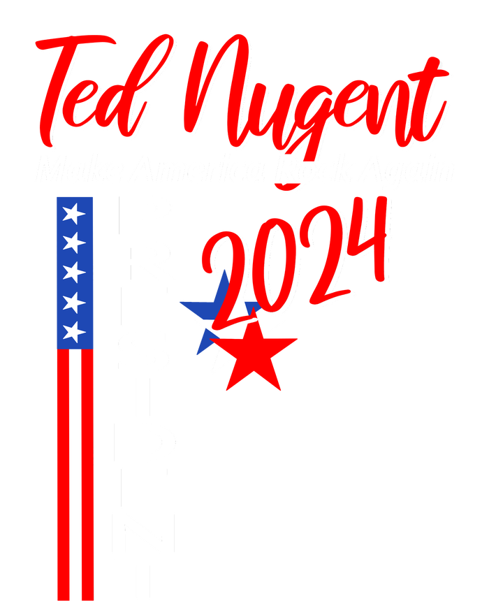 Ted Nugent For President 2024 Front & Back Motor City Madman Kids T-Shirt