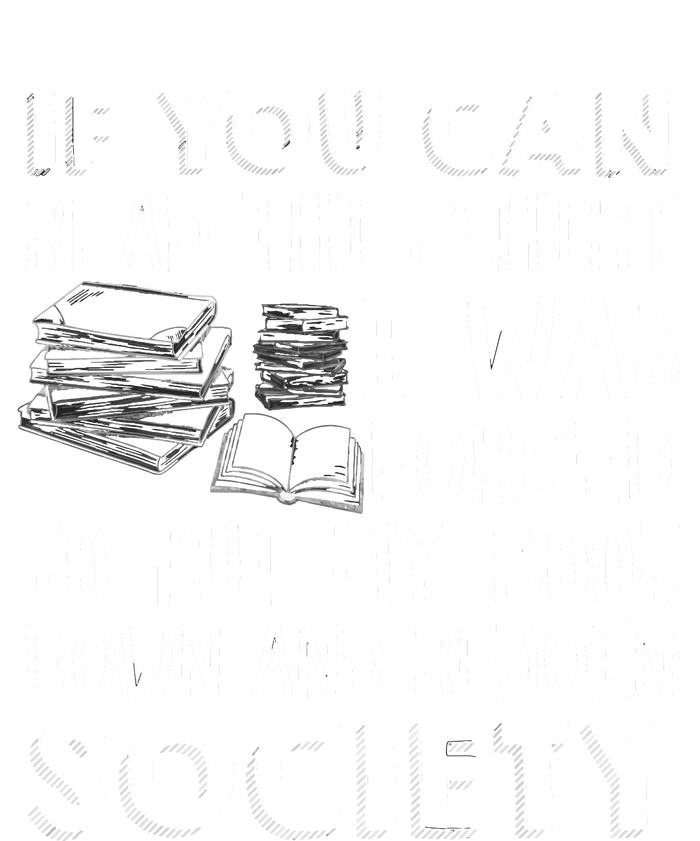 If You Can Read This Shirt I Was Forced To Put My Book Down Large Microfiber Waffle Golf Towel