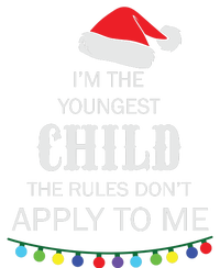 Christmas I'm Youngest Child I Make The Rules Christmas Lights Xmas Women's Crop Top Tee