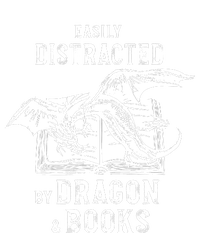 Easily Distracted By Dragon And Books Nerds Hoodie