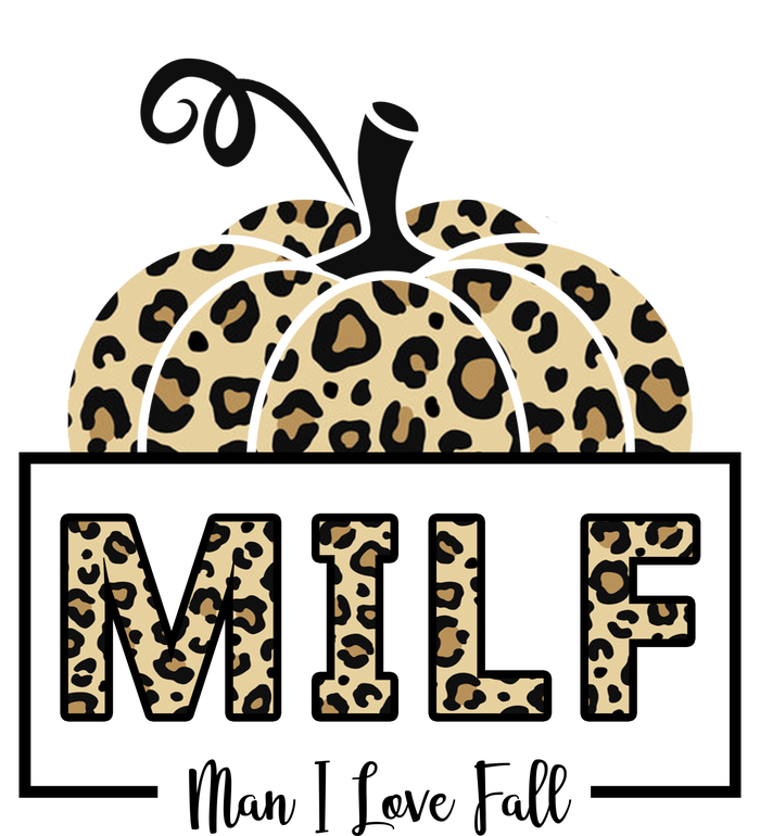 MILF Man I Love Fall Leopard Pumpkin Funny T-Shirt