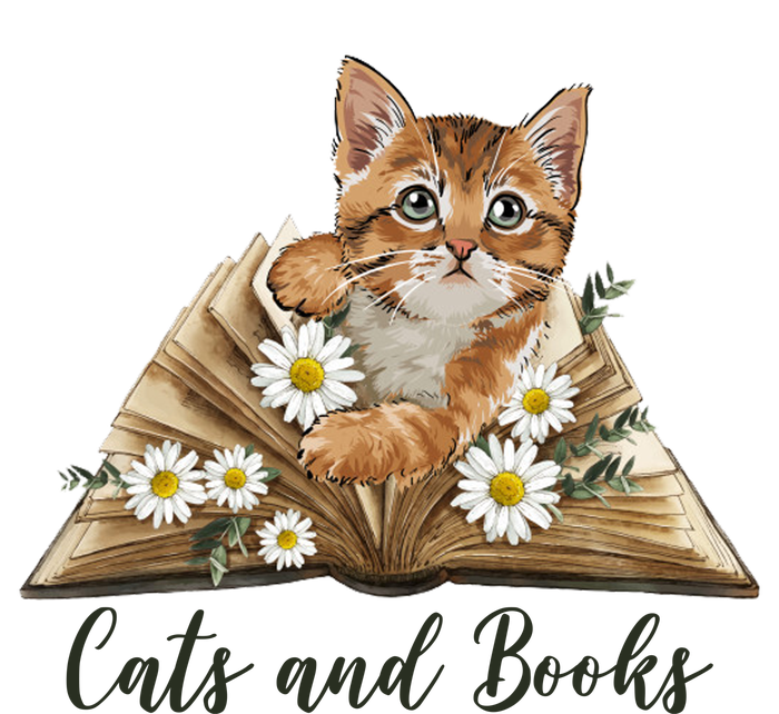 Cats And Books Floral Cute Hoodie