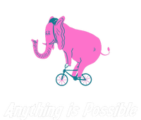 Anything Is Possible Elephant Bicycle Zip Tote Bag