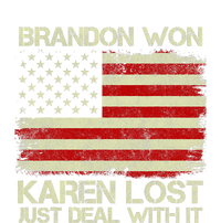 Brandon Won Karen Lost Just Deal With It USA Flag Biden Premium T-Shirt