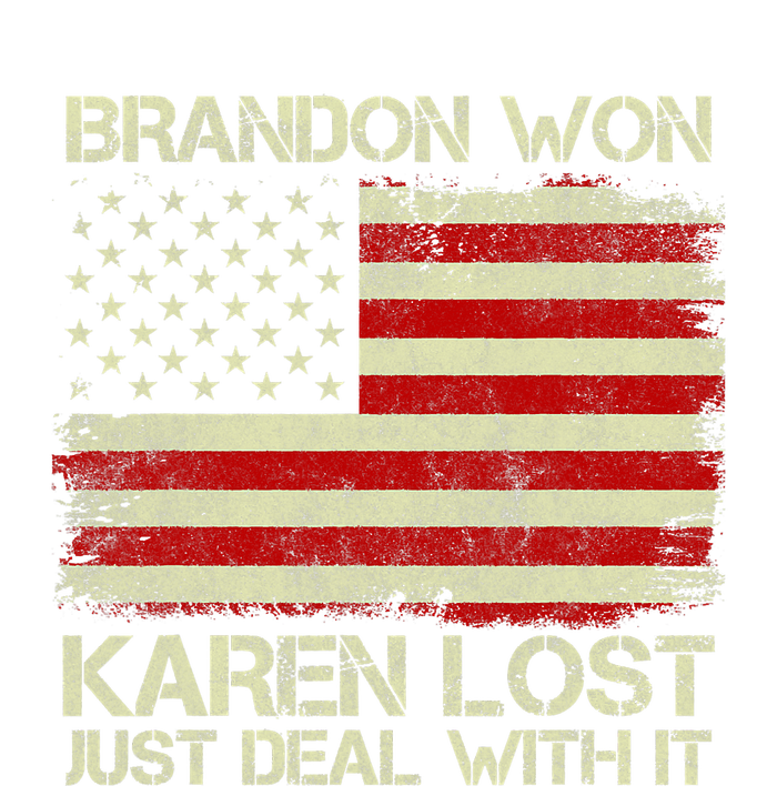 Brandon Won Karen Lost Just Deal With It USA Flag Biden Premium T-Shirt