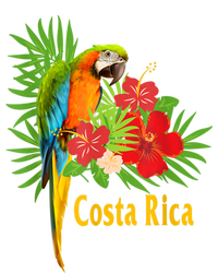 Costa Rica Vacation Parrot Tropical Flowers T-Shirt