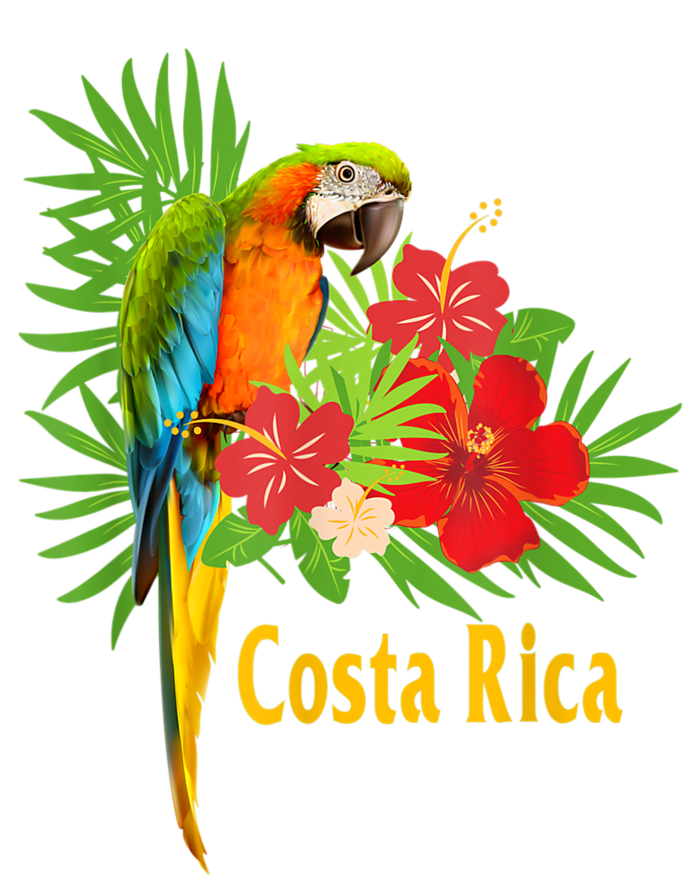 Costa Rica Vacation Parrot Tropical Flowers T-Shirt