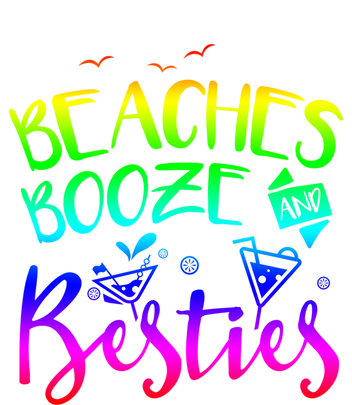 Beaches Booze And Besties Girls Trip Friends Bff Funny Gift Women's Flannel Pajama Set