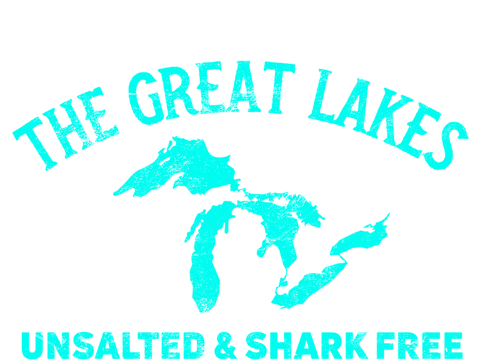 The Great Lakes Unsalted And Shark Free Michigan Gift Vintage Gift Sustainable Knit Beanie