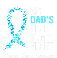 Family Dad Prostate Cancer Awareness Light Blue Ribbon Women's Crop Top Tee