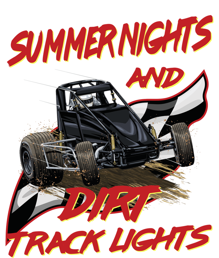 Summer Nights Dirt Track Lights | Dirt Track Racing | Motocross Gift T-Shirt