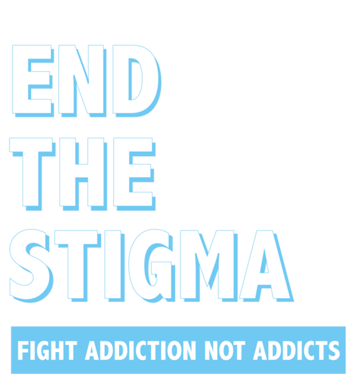 Fight Addiction Not Addicts End The Stigma Awareness Gift Stripe Pom Pom Beanie