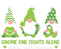 Gnome One Fights Alone Green Mental Health Awareness Women's Fleece Hoodie