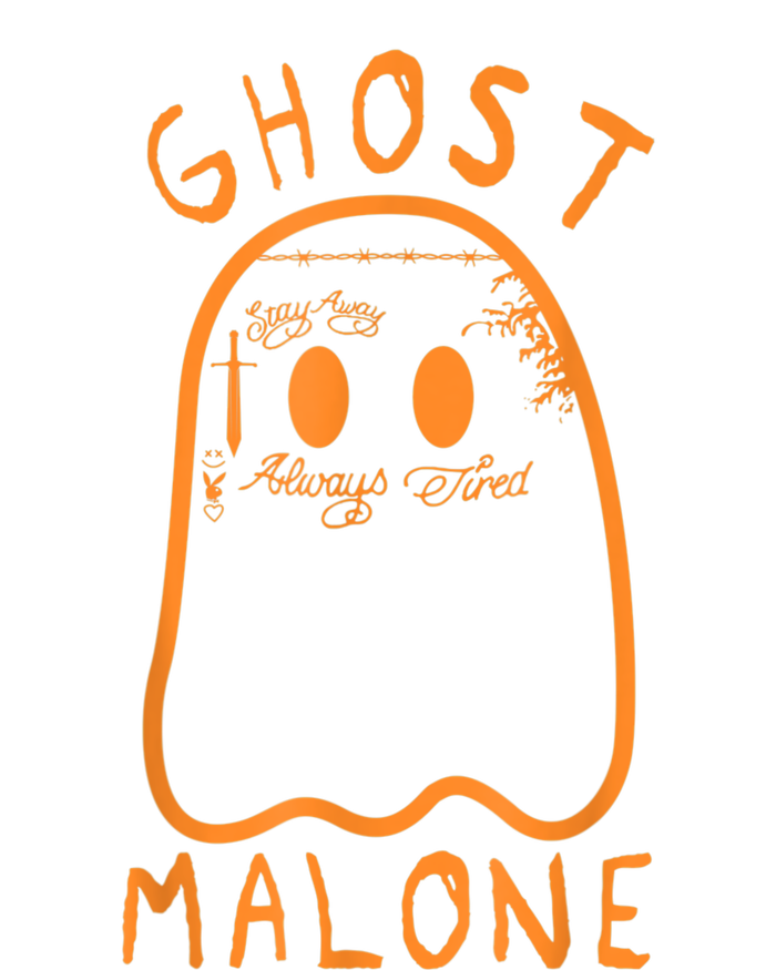 Cute Ghost Malone Fall Season Funny Halloween Spooky Season Long Sleeve Shirt