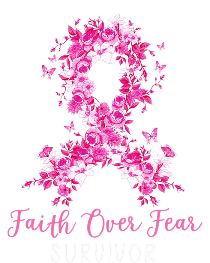 Breast Cancer Survivor Faith Over Fear Breast Cancer Awareness T-Shirt